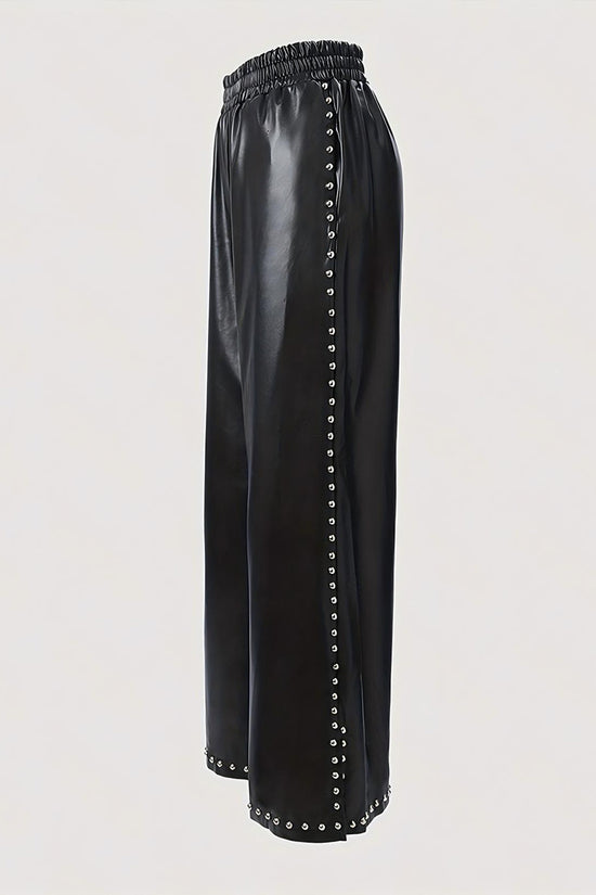 Utility Pocket Faux Leather Pants