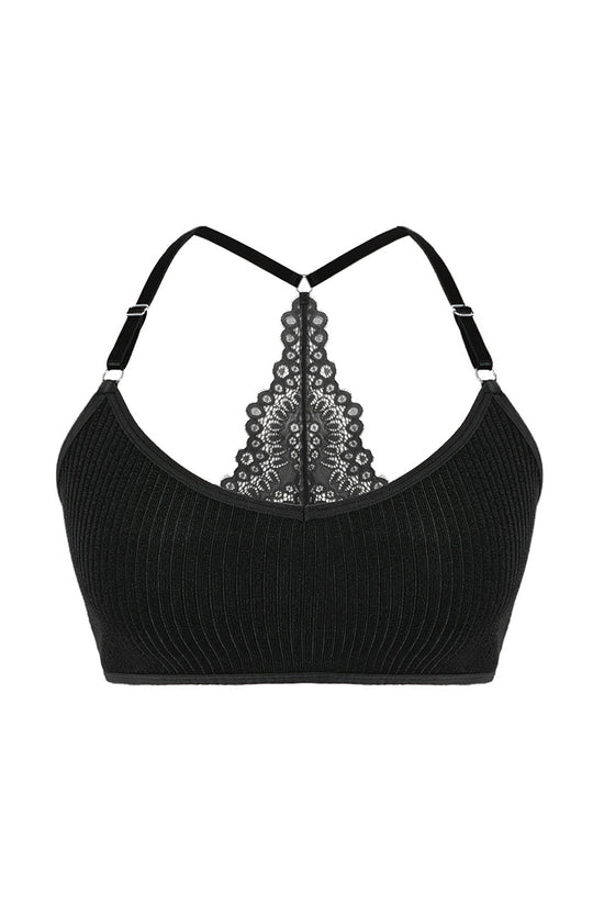 Lace Back Strappy Bralette