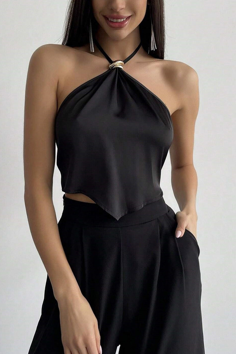 Halter Neck Elegant Camisole Top