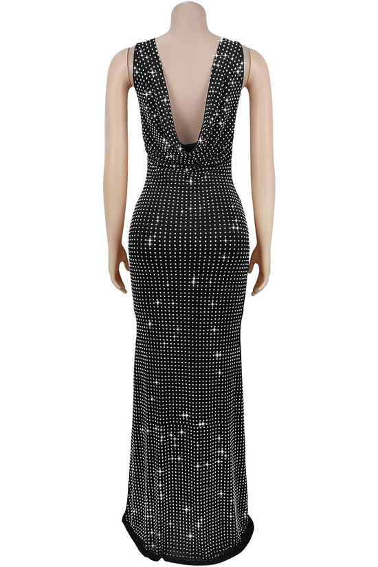Sparkle Sleeveless Bodycon Maxi Dress