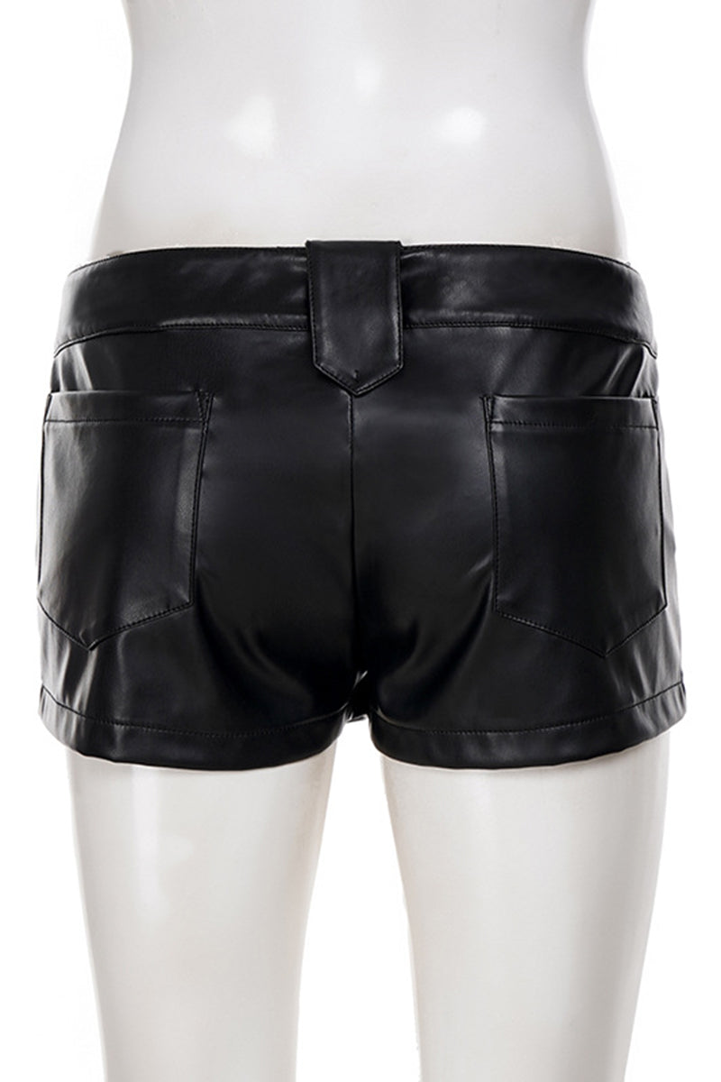 Sleek Studded Casual Shorts