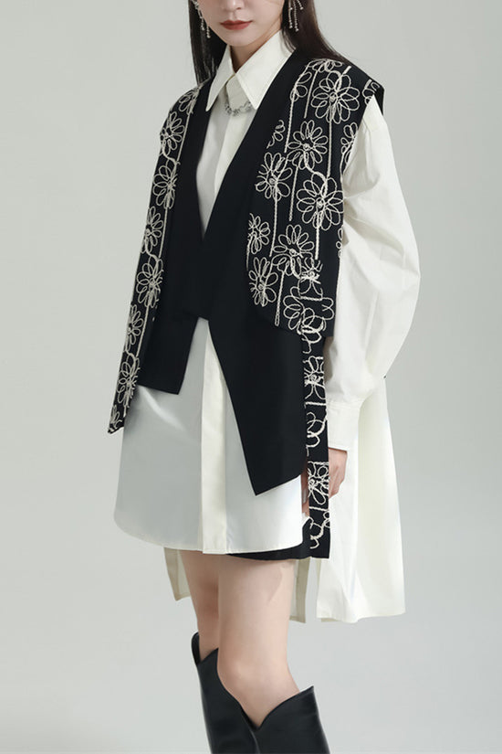 Floral Pattern Stylish Vest