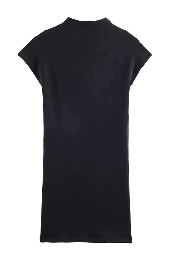 Sleek High-Neck Sleeveless Bodycon Dress