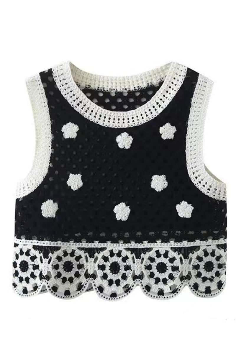 Crochet Floral Patchwork Tank Top
