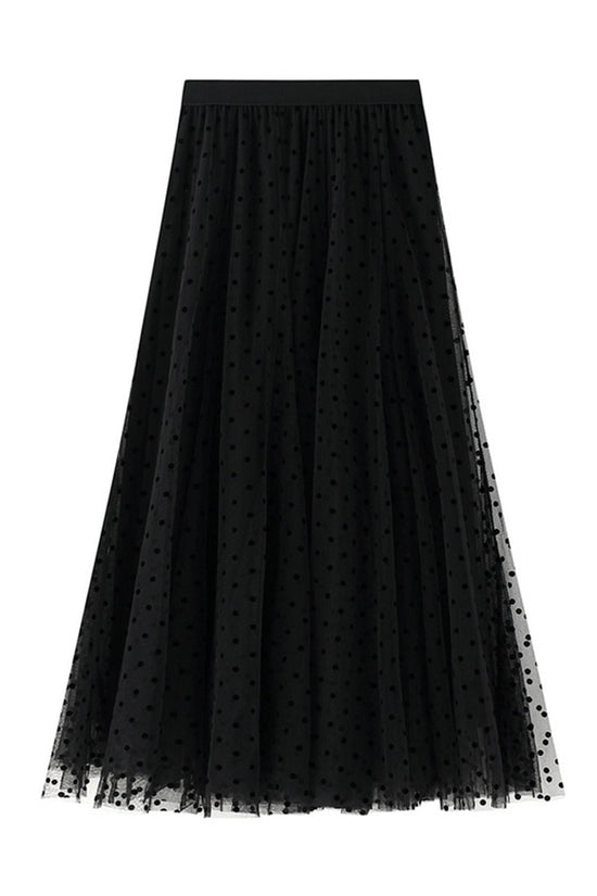 Polka Dot Midi Skirt