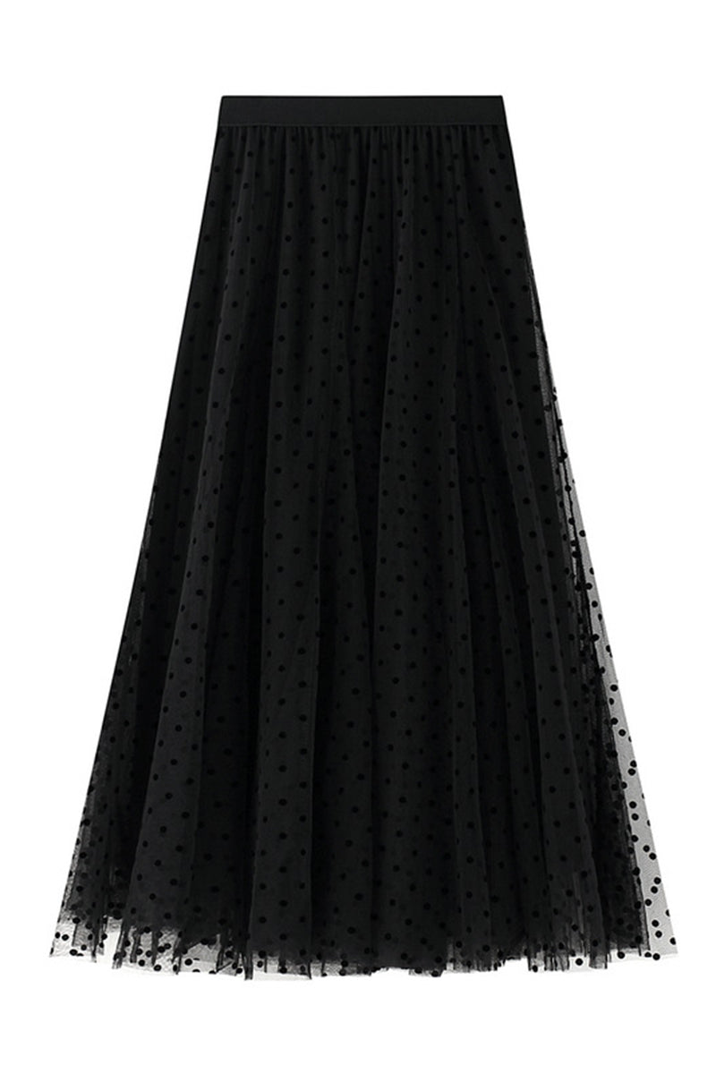 Polka Dot Midi Skirt