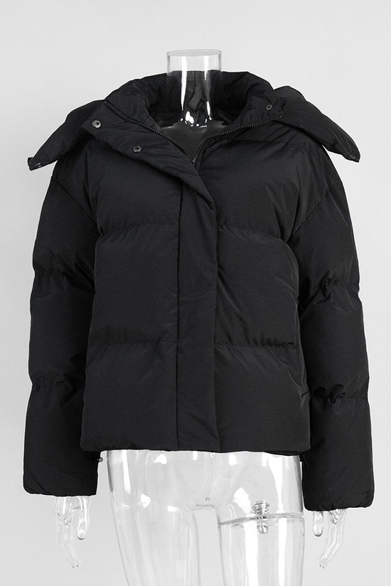 Chic Oversized Hooded Puffer Coat