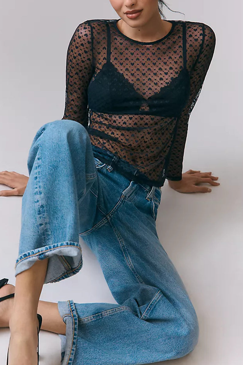 Sheer Long Sleeve T-Shirt