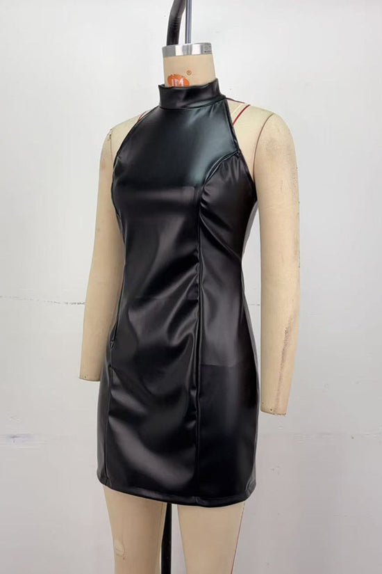 High Neck Sleeveless Bodycon Dress