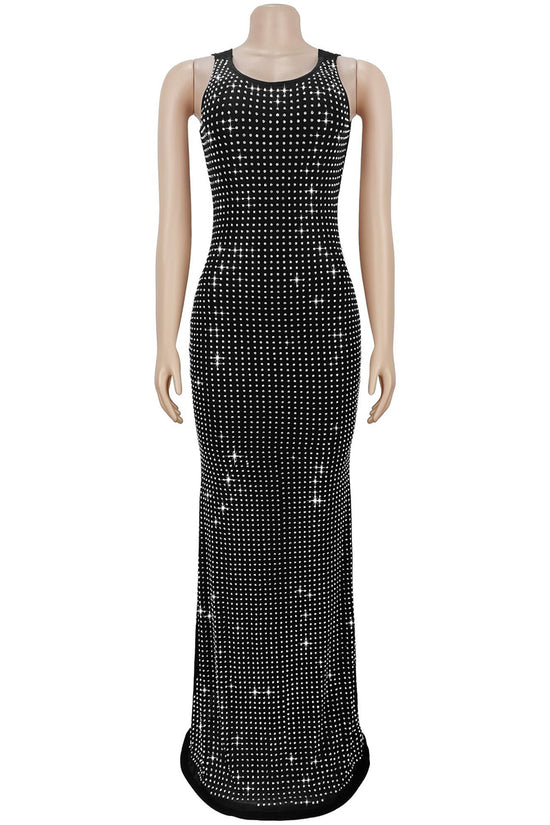 Sparkle Sleeveless Bodycon Maxi Dress