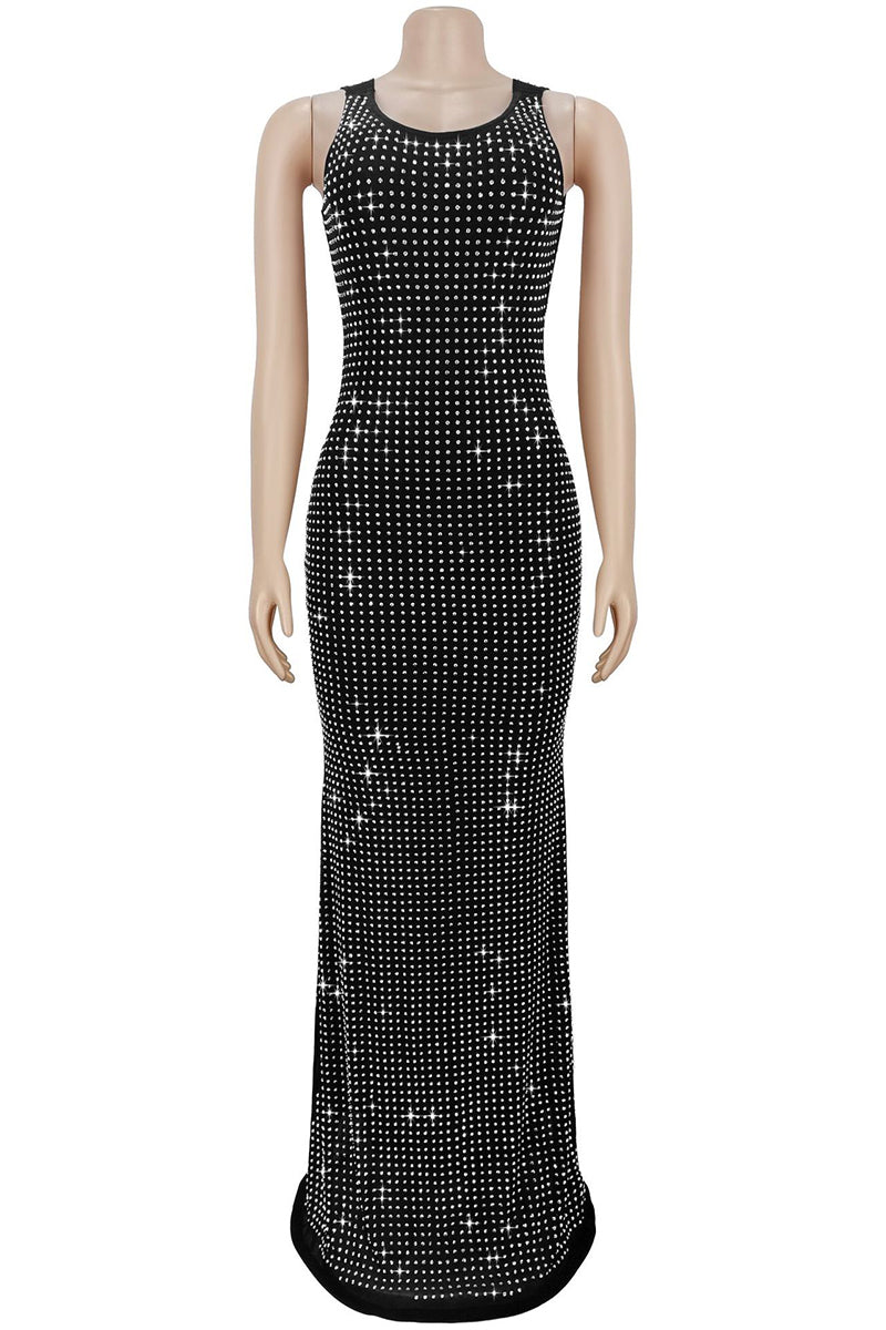 Sparkle Sleeveless Bodycon Maxi Dress