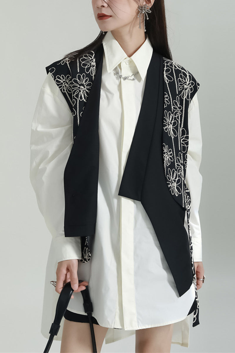 Floral Pattern Stylish Vest