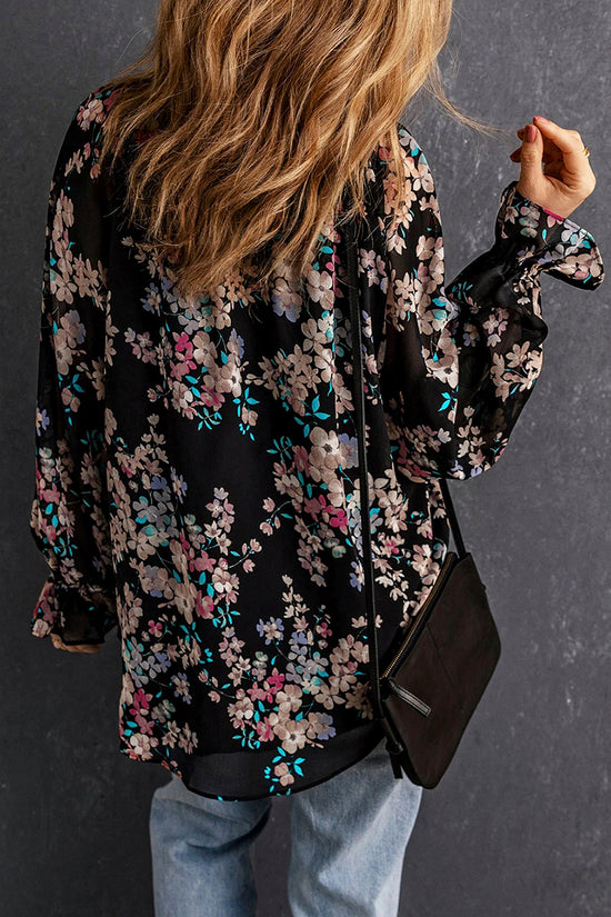 Floral Print Chiffon Blouse