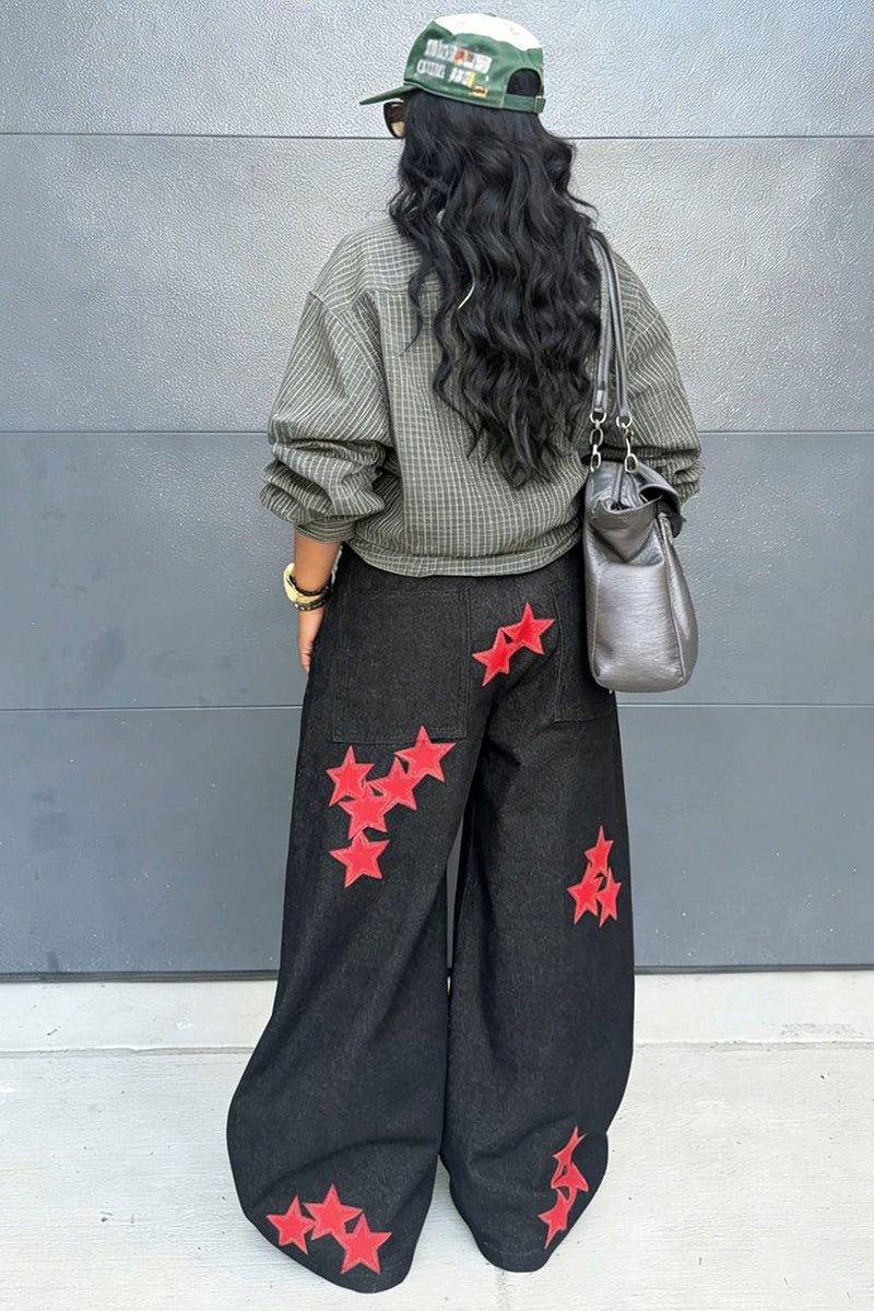 Patriotic Barrel Jeans Statement