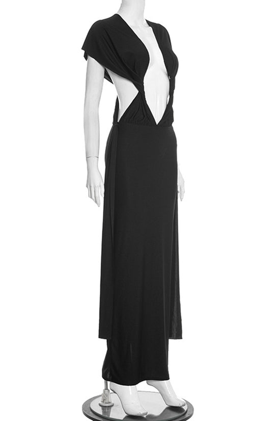 Cutout Maxi Casual Dress