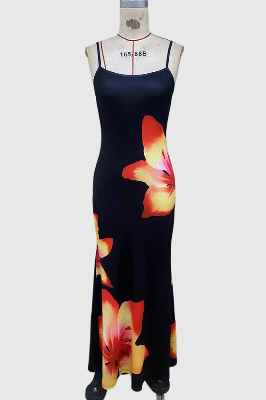 Floral Print Sleeveless Casual Dress