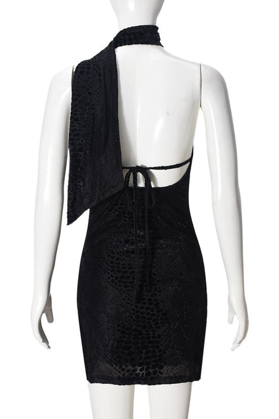 One-Shoulder Textured Bodycon Casual Dress