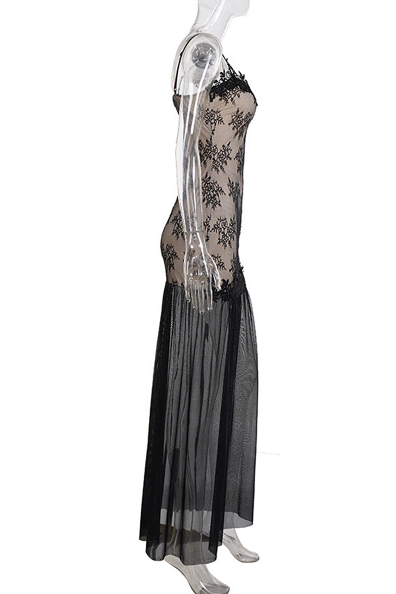 Floral Lace Maxi Dress