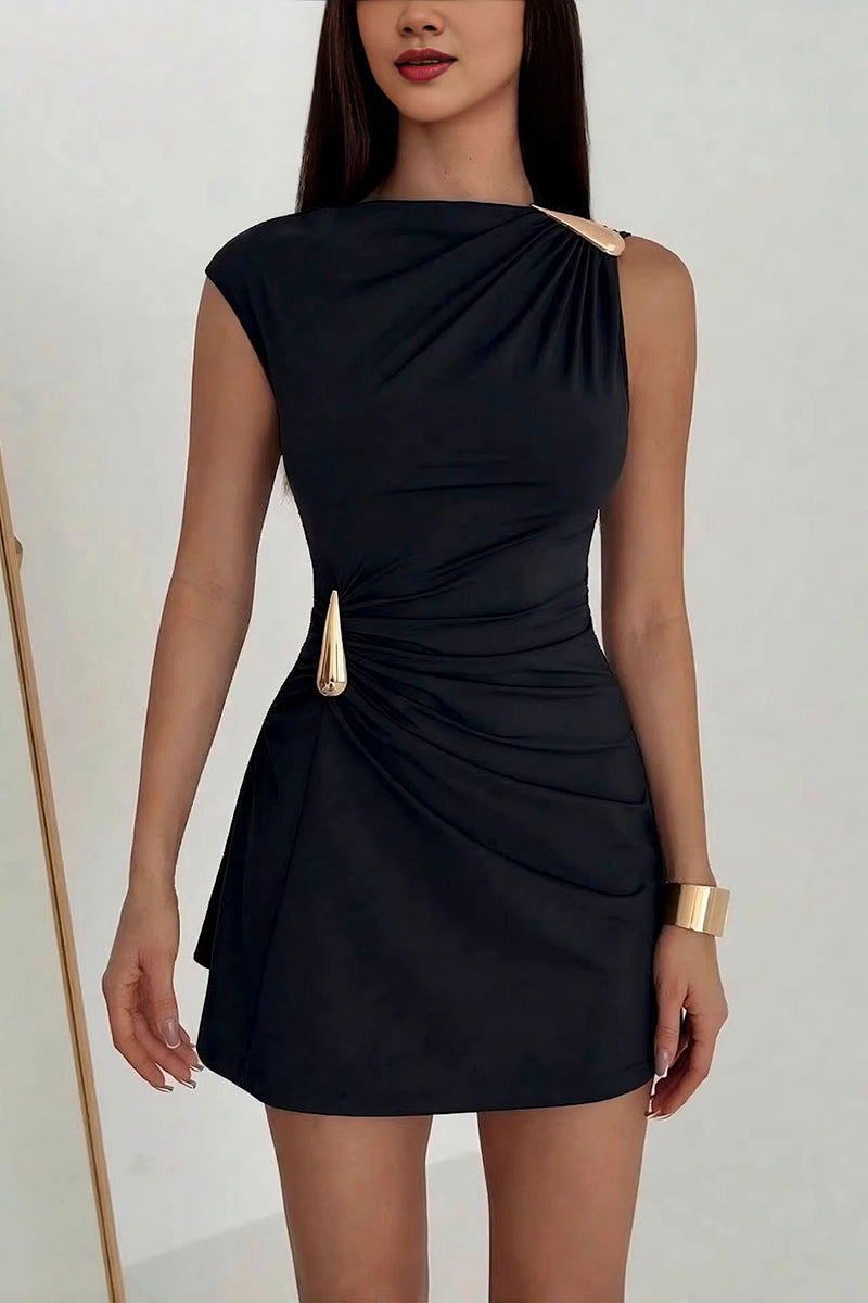 Ruched Sleeveless Bodycon Dress