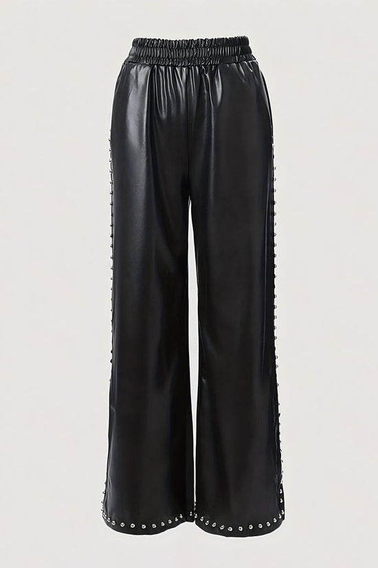Utility Pocket Faux Leather Pants