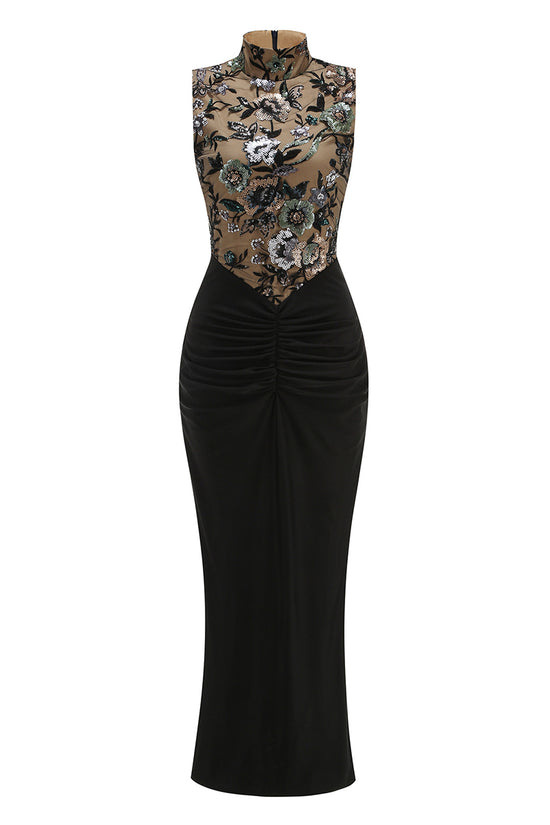 Floral Sleeveless Bodycon Dress
