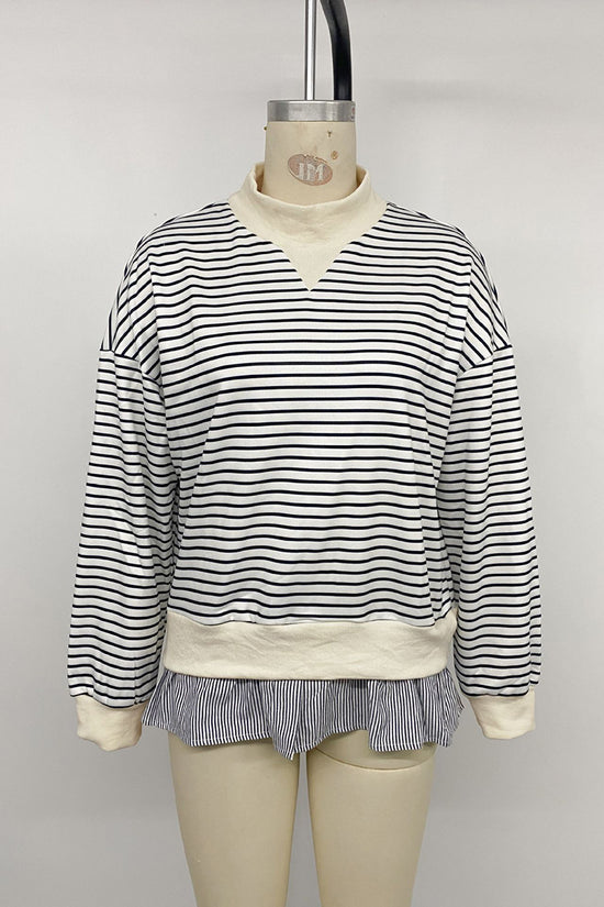 Striped Layered Sweatshirt