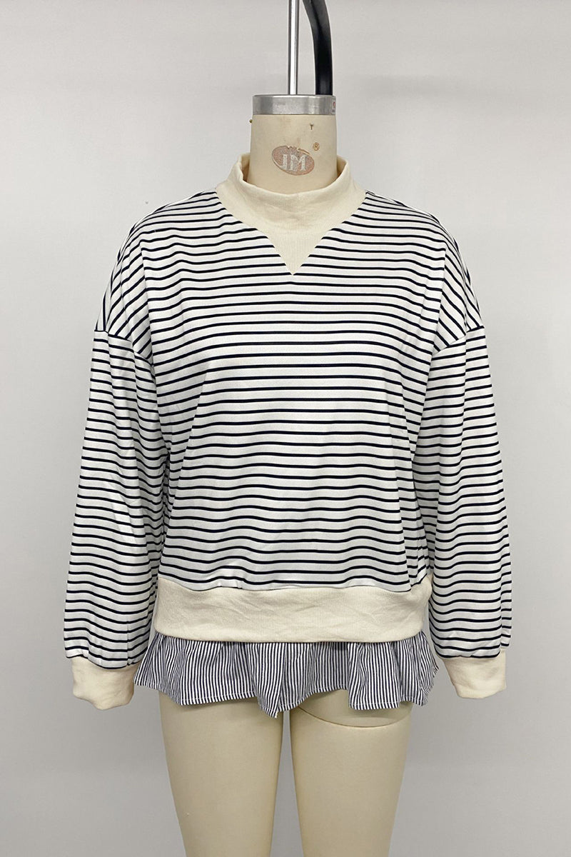 Striped Layered Sweatshirt