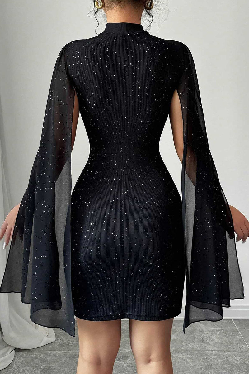 Elegant Cape Sleeve Bodycon Dress
