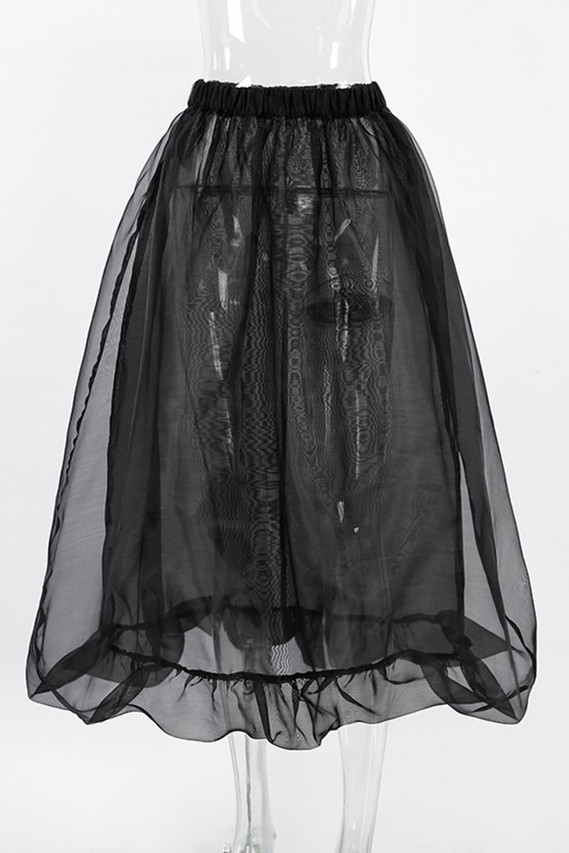 Elegant Flowing Midi Skirt