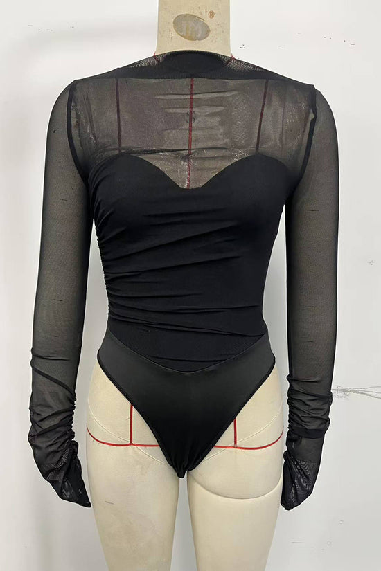 Sheer Long Sleeve Bodysuit