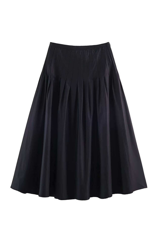 Elegant Pleated Midi Skirt