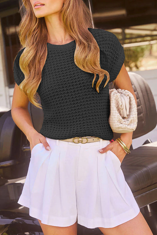 Chic Open-Knit Sweater Vest