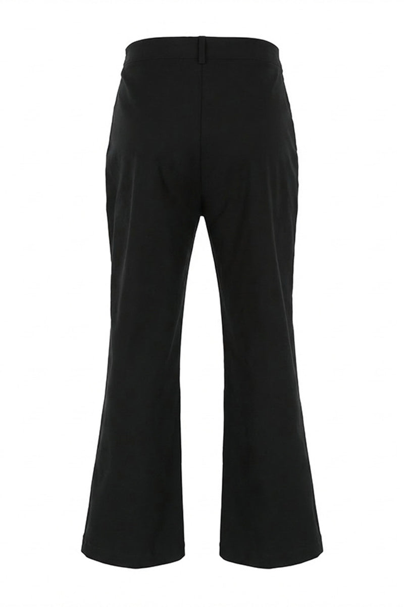 Elegant Lace Panel Wide-Leg Pants