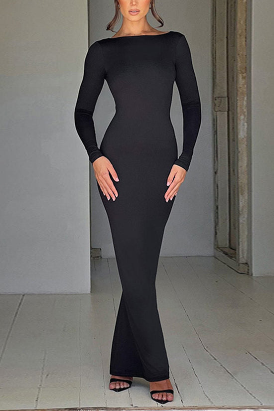 Long Sleeve Elegant Bodycon Dress