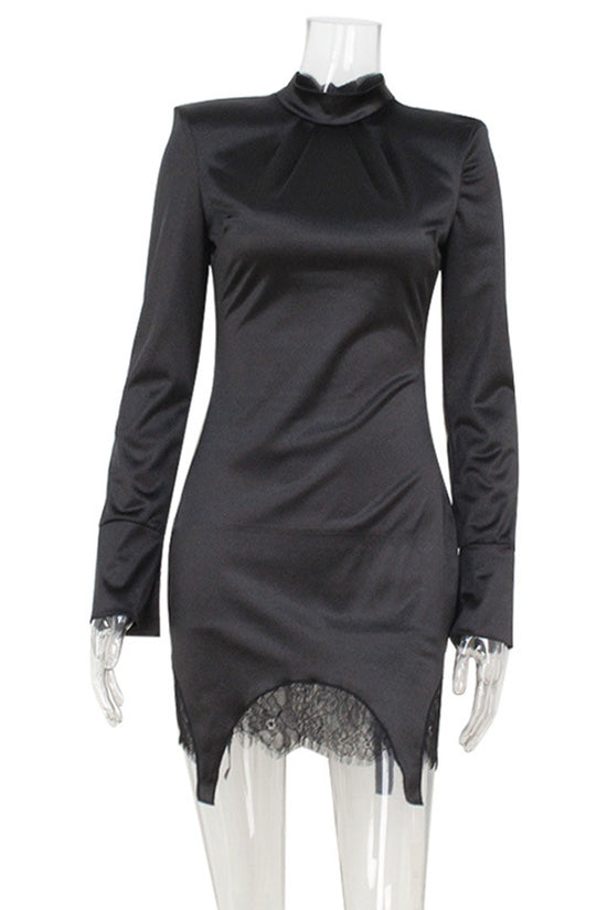 Elegant High Collar Bodycon Dress