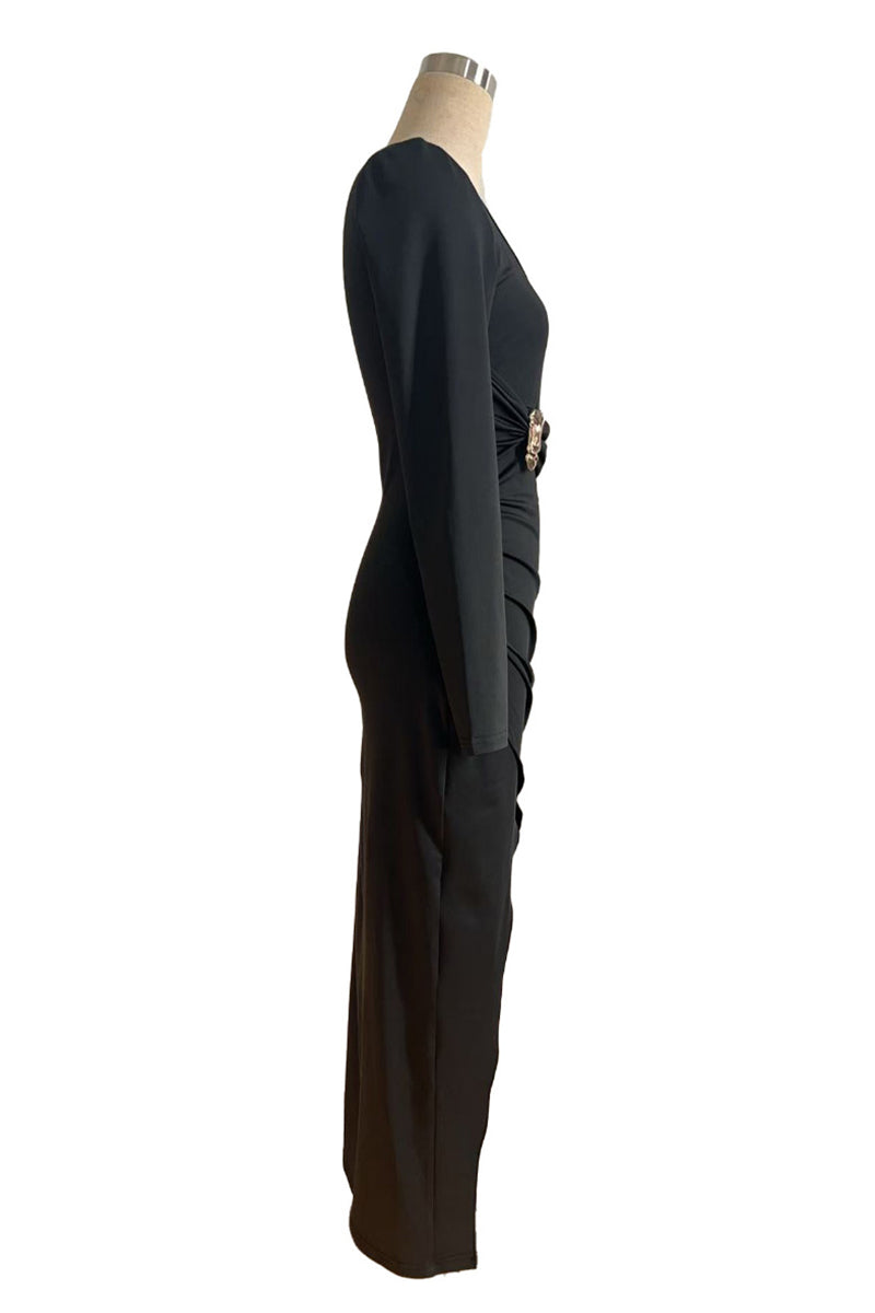 Elegant Long Sleeve Casual Maxi Dress