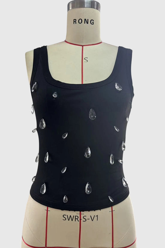Embellished Sleeveless Tank Top