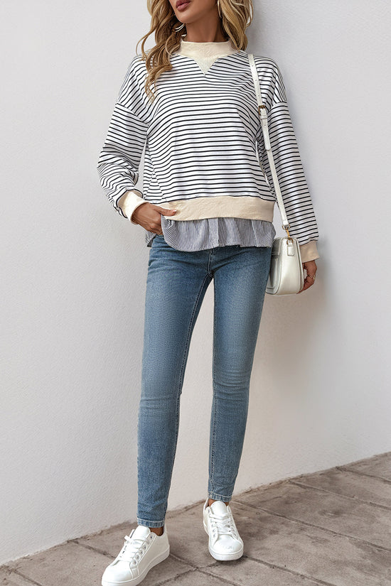 Striped Layered Sweatshirt