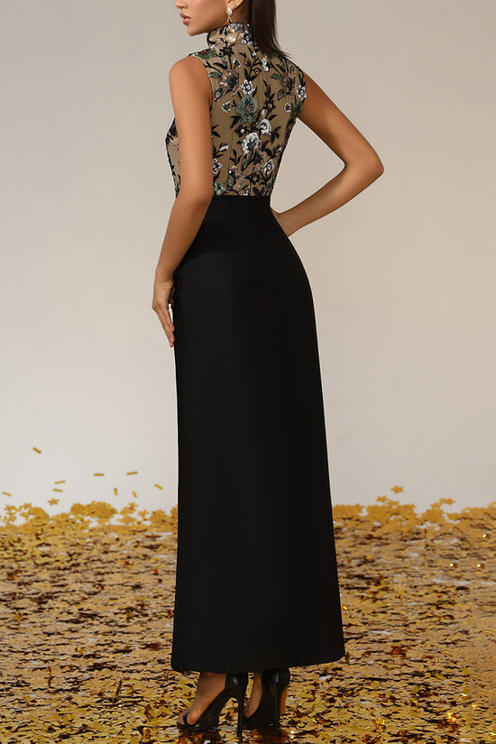 Floral Sleeveless Bodycon Dress