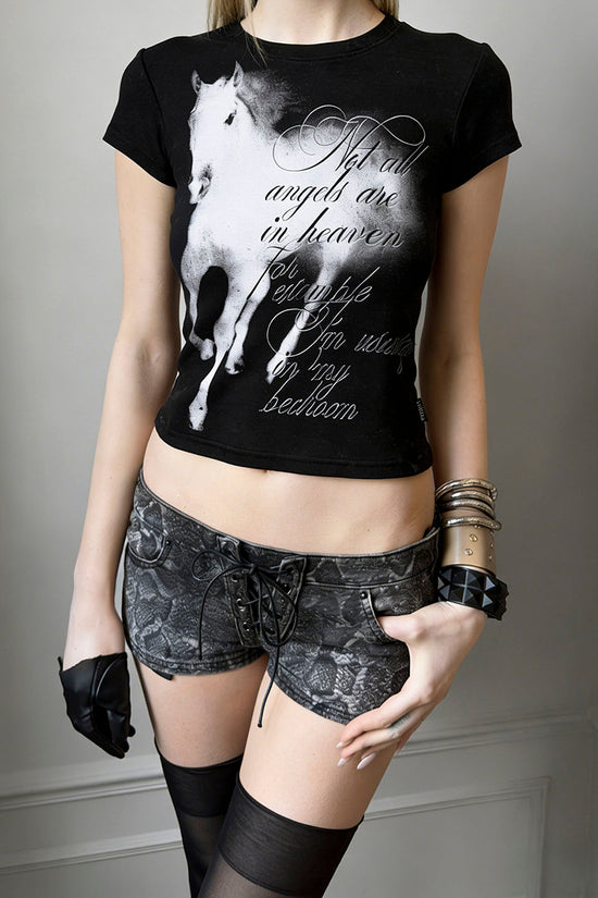 Graphic Script Horse T-Shirt