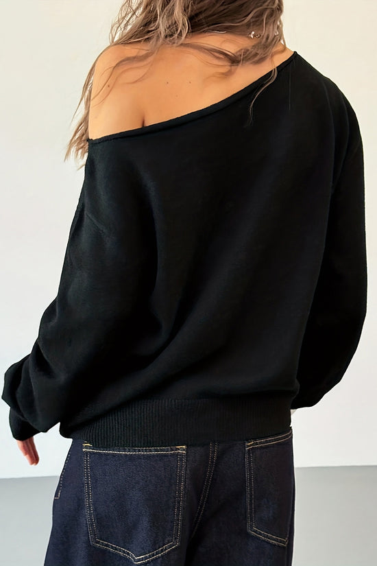 Studded Off-Shoulder Casual Top