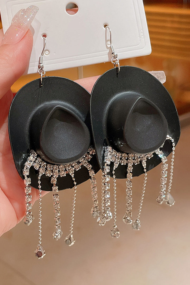Western-Inspired Rhinestone Earrings