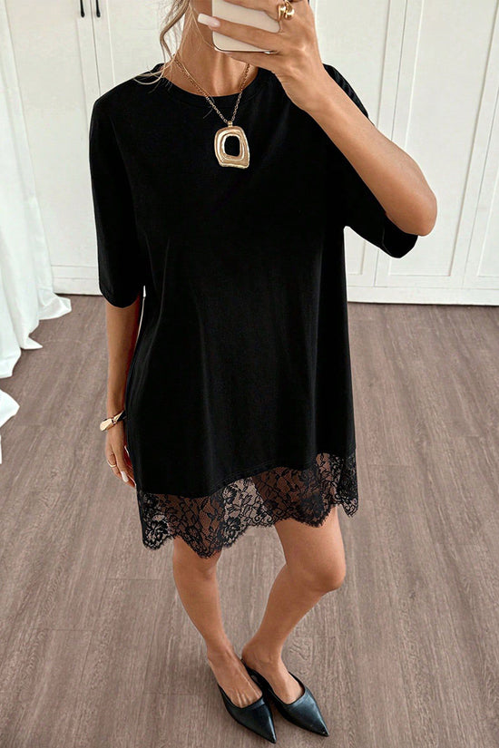 Lace Hem Casual Dress