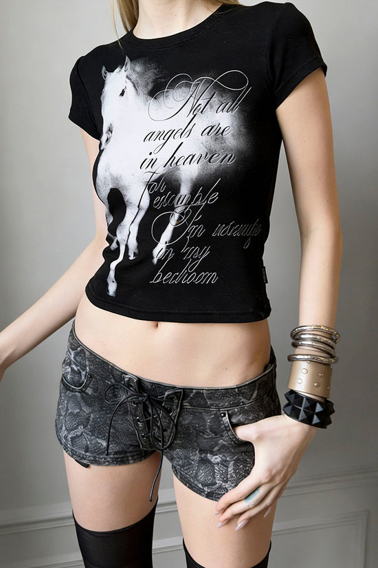 Graphic Script Horse T-Shirt