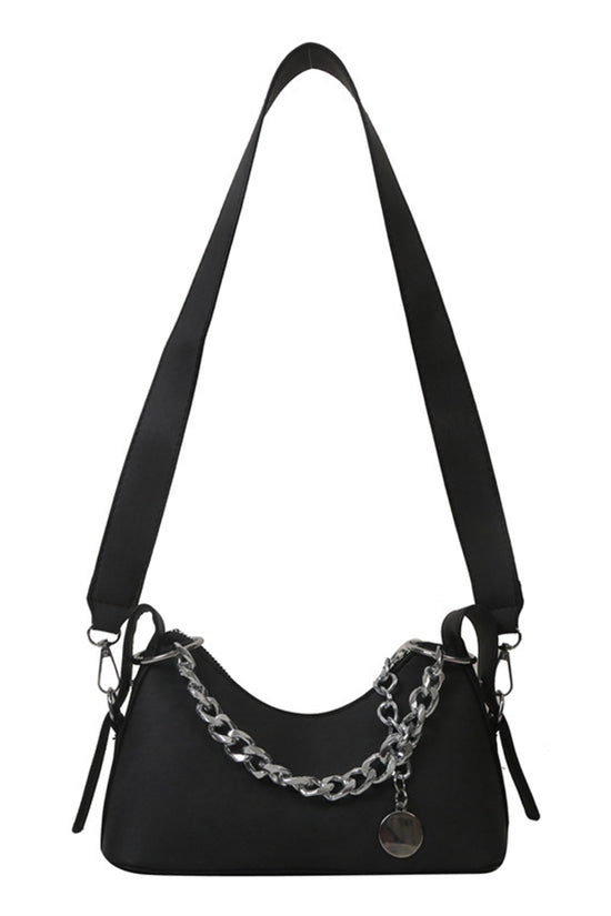 Chain Accent Shoulder Bag