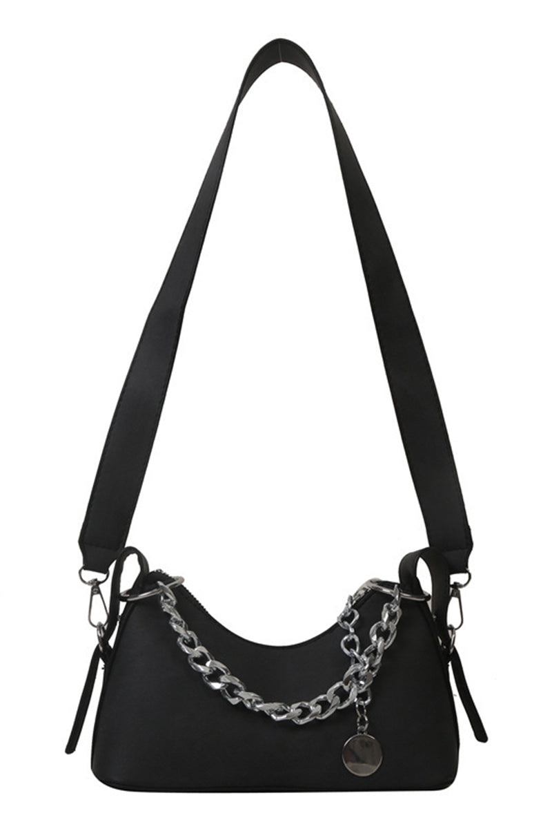 Chain Accent Shoulder Bag
