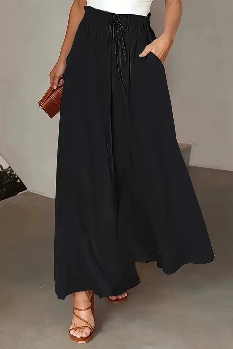 Polka Dot High-Waist Casual Pants