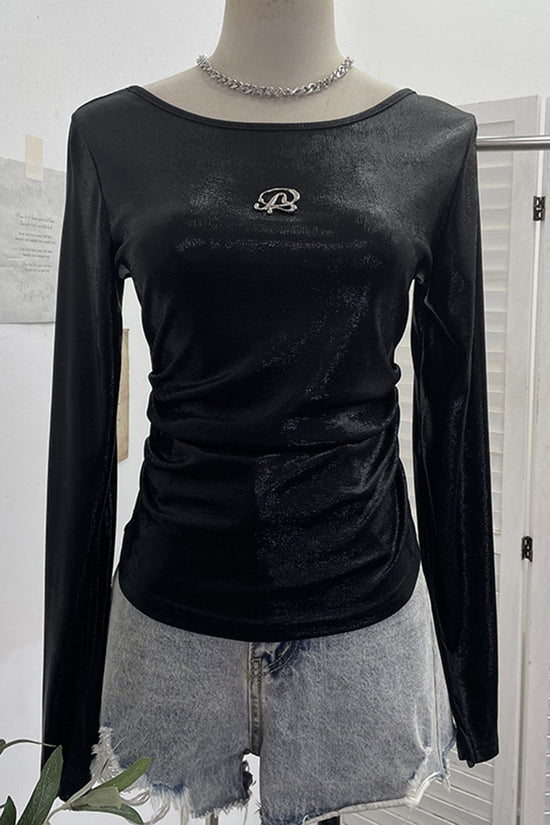 Elegant Long Sleeve Bodycon T-Shirt