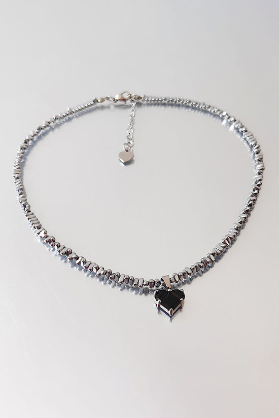 Heart Pendant Beaded Necklace
