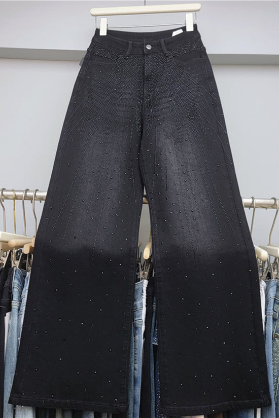Embellished Wide Leg Jeans
